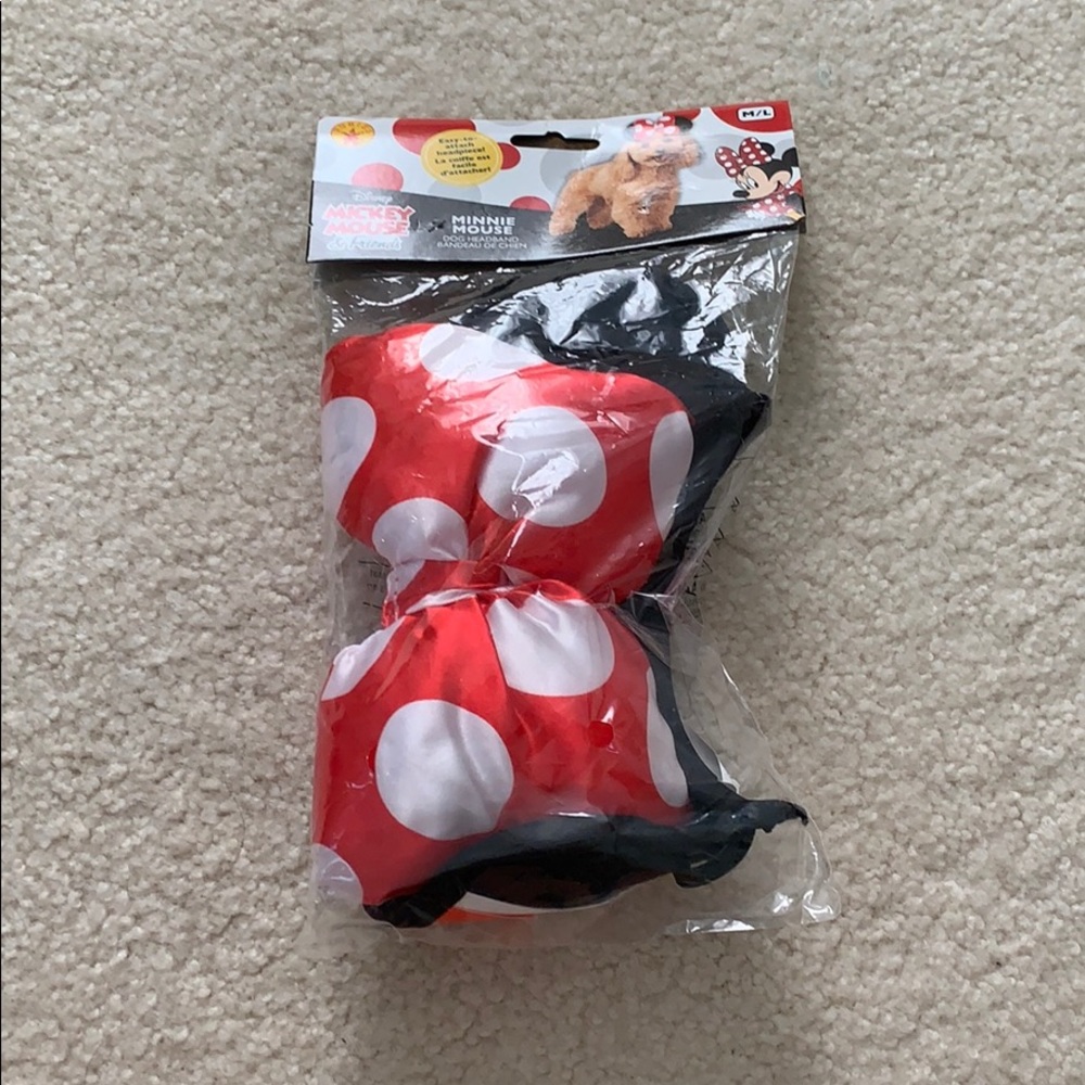 Minnie Mouse Dog Headband- NWT!!!